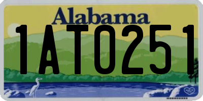 AL license plate 1AT0251