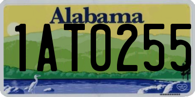 AL license plate 1AT0255