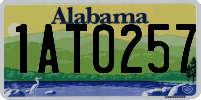 AL license plate 1AT0257