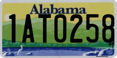 AL license plate 1AT0258