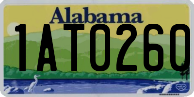 AL license plate 1AT0260