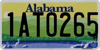 AL license plate 1AT0265