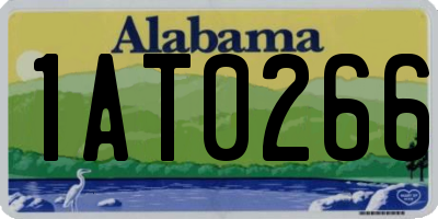 AL license plate 1AT0266