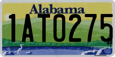 AL license plate 1AT0275