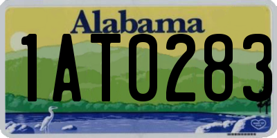 AL license plate 1AT0283
