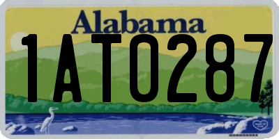AL license plate 1AT0287