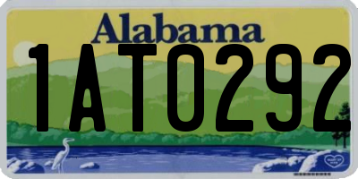 AL license plate 1AT0292