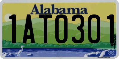 AL license plate 1AT0301