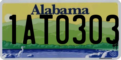 AL license plate 1AT0303