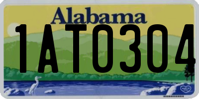 AL license plate 1AT0304