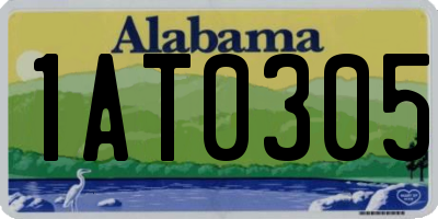 AL license plate 1AT0305