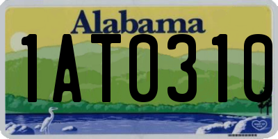 AL license plate 1AT0310