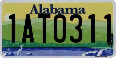 AL license plate 1AT0311