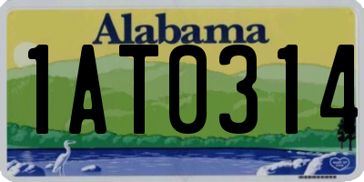 AL license plate 1AT0314