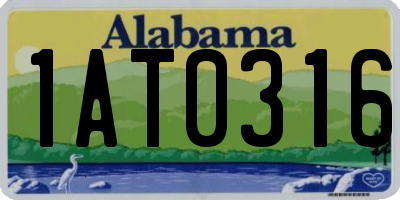 AL license plate 1AT0316