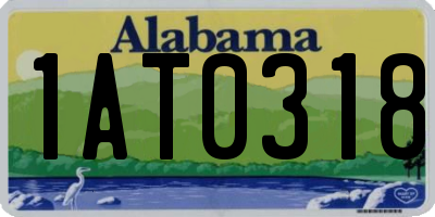 AL license plate 1AT0318
