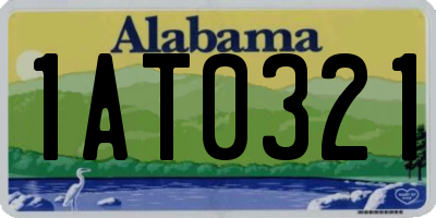 AL license plate 1AT0321