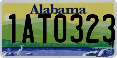 AL license plate 1AT0323