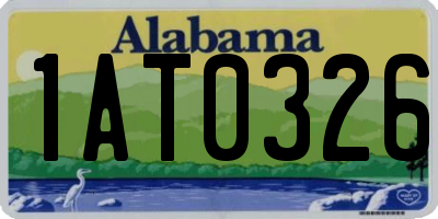 AL license plate 1AT0326