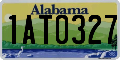 AL license plate 1AT0327
