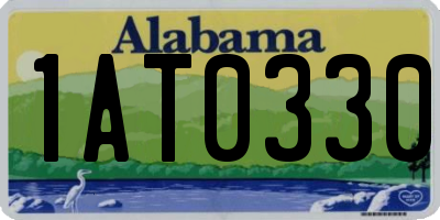 AL license plate 1AT0330