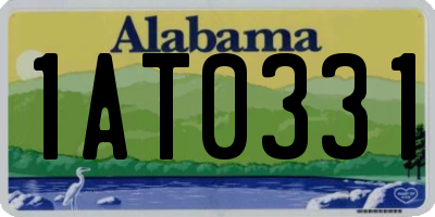 AL license plate 1AT0331