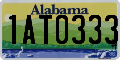 AL license plate 1AT0333