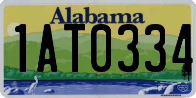 AL license plate 1AT0334
