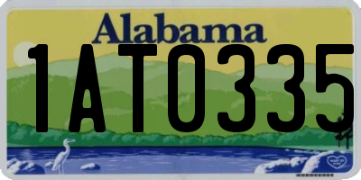 AL license plate 1AT0335