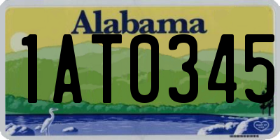 AL license plate 1AT0345