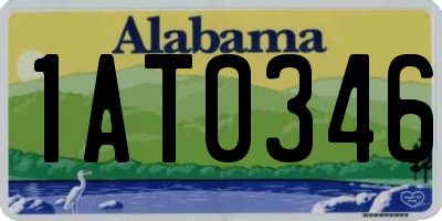 AL license plate 1AT0346
