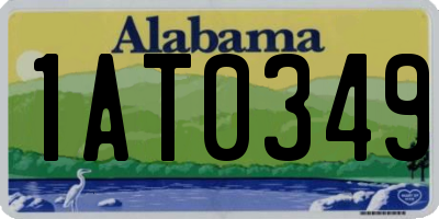 AL license plate 1AT0349