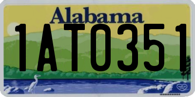 AL license plate 1AT0351