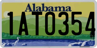 AL license plate 1AT0354