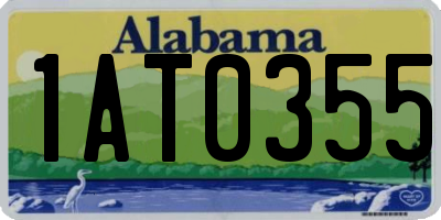 AL license plate 1AT0355
