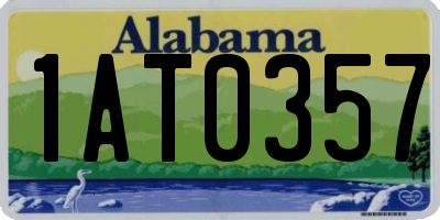 AL license plate 1AT0357