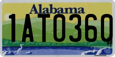 AL license plate 1AT0360