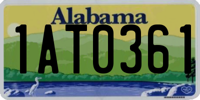 AL license plate 1AT0361