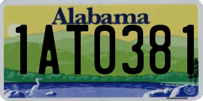 AL license plate 1AT0381
