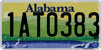 AL license plate 1AT0383