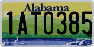 AL license plate 1AT0385