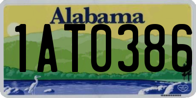 AL license plate 1AT0386