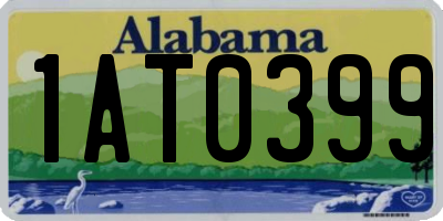 AL license plate 1AT0399