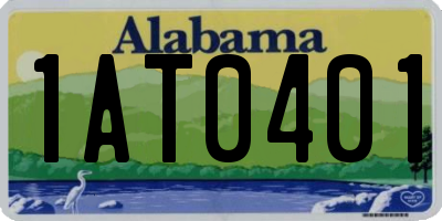 AL license plate 1AT0401