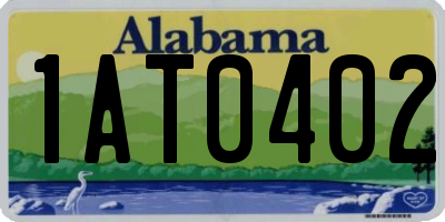 AL license plate 1AT0402