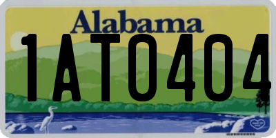 AL license plate 1AT0404