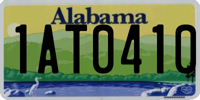 AL license plate 1AT0410
