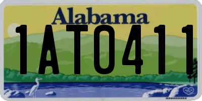 AL license plate 1AT0411