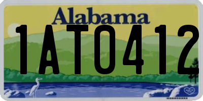 AL license plate 1AT0412