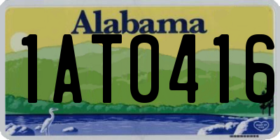 AL license plate 1AT0416